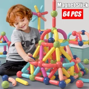 لعبة البناء المغناطيسية (64قطعة)